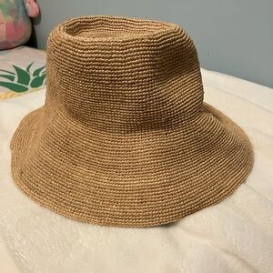 Aritzia Tan Raffia Sun Hat